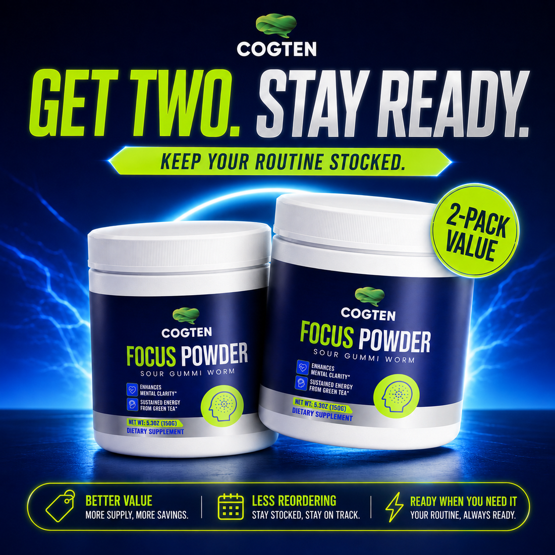 2 pack of Focus Powder